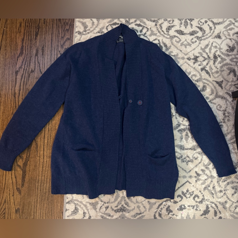 Men's Navy Blue Cardigan Sweater